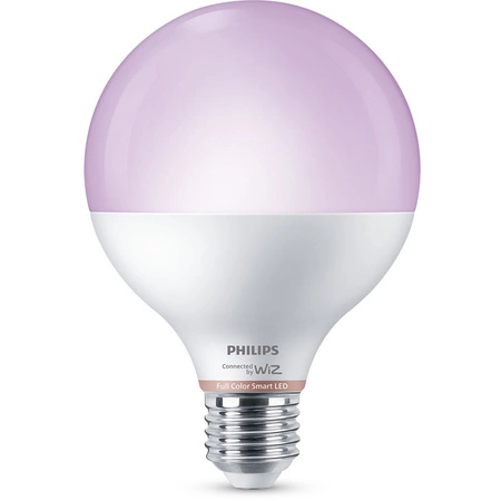 LED žárovka E27 Sphere G95 11W = 75W 1055lm 2200-6500K RGB + TW Smart SMART WiFi Bluetooth App WiZ Philips