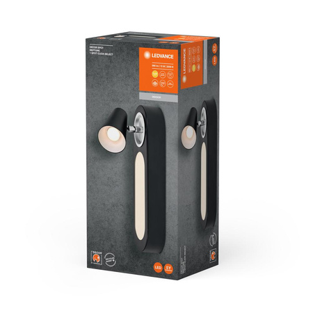 LED stropní nástěnné svítidlo Nástěnné svítidlo pro povrchovou montáž 13W 430lm CCT Dekorativní černý bod Neptune Ledvance