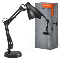 Stolní lampa Stolní stojan nastavitelný E27 černý USB-C Kancelářská linka Ledvance