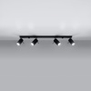 Svítidlo pro povrchovou montáž RING 4L 4xGU10 Reflektor halogenový pohyblivý minimalistický černý SOLLUX