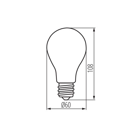 LED žárovka E27 Edison A60 4W = 62W 840lm 4000K Neutral Clear XLED Filament Kanlux