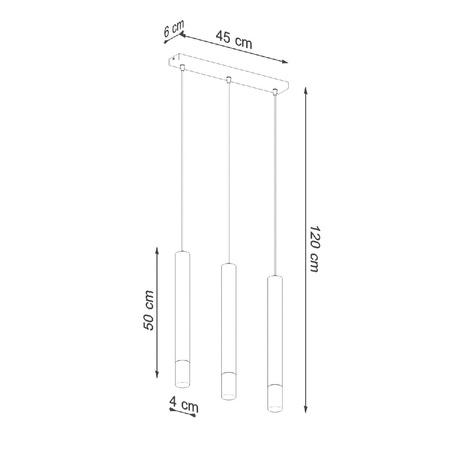 WEZYR LED závěsné stropní svítidlo 3xG9 černé SOLLUX