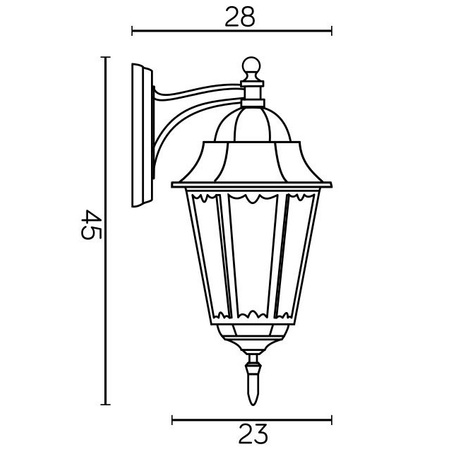 Venkovní zahradní fasádní svítidlo LED Retro Classic II K 3012/1/DH E27 Su-Ma