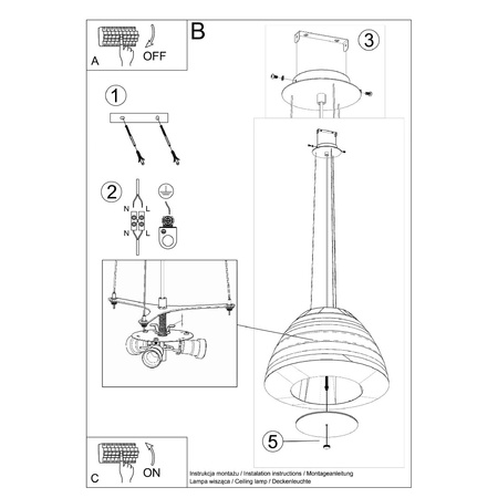 LED závěsné stropní svítidlo BELLA 3xE27 Lustr 60 cm bílý SOLLUX