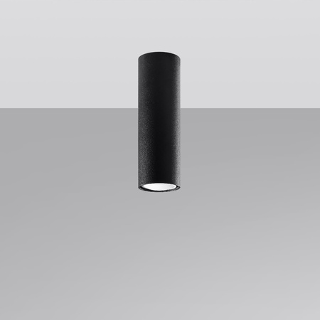 Svítidlo pro povrchovou montáž LAGOS GU10 Halogen Spot Tuba 20cm černá SOLLUX