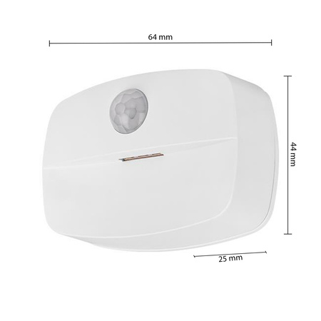 LED bateriové noční světlo 0,6W 50lm 4000lm neutrální 90° se senzorem pohybu bílé Lima Masterled