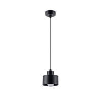 SAVAR 1 E27 Černá moderní stropní závěsná lampa SOLLUX