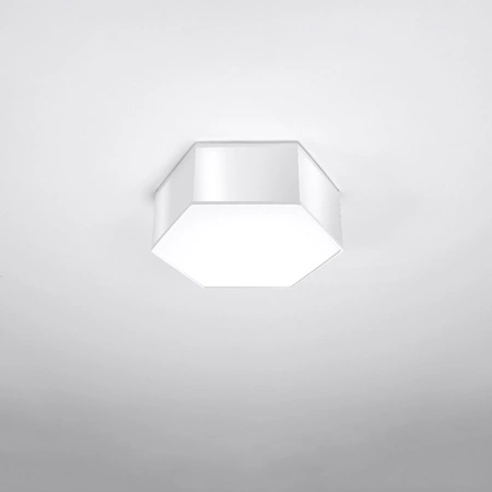 Stropní LED svítidlo SUNDE 2xE27 Šestihranné svítidlo 11cm bílé SOLLUX
