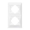 Horizontální rámeček pro zásuvky pro povrchovou montáž Dvojitá bílá BINERA VIDEX