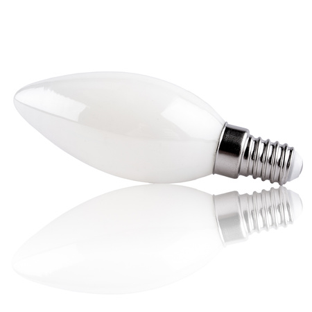 LED žárovka E14 svíčka B35 2,2W 470lm = 40W 2700K teplá bílá 360° Filament energetická třída A LUMILED