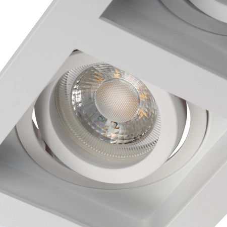 Obdélníkové bílé halogenové svítidlo LED GU5.3 GU10 Aret Kanlux s nastavitelnou plochou pro zapuštěnou montáž