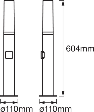 Zahradní patník LED lampa SMART 7.5W RGB+W Šedá 60cm SMART+ WiFi FLARE LEDVANCE