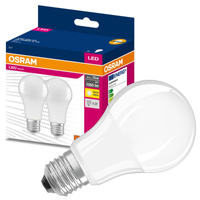 2x LED žárovka E27 A60 10W = 75W 1055lm 3000K Teplá bílá 200° OSRAM HODNOTA