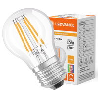 LED žárovka P45 E27 4,2W = 40W 470lm 2700K Teplá bílá FILAMENTNÍ STMÍVATELNÁ LEDVANCE
