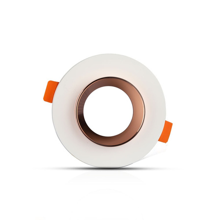 Zapuštěné stropní svítidlo GU10 Očko kulaté bílé/růžové zlato Sádrové VT-862 V-TAC - 5letá záruka