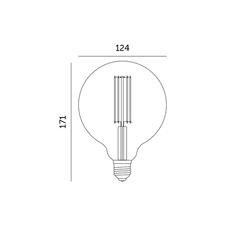 LED žárovka E27 Ball 7W 800lm 3000K Warm 360° Filament Line Kobi