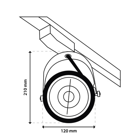 GU10 ES111 Black VICTUS jednofázové světlo pro přípojnice Lumiled
