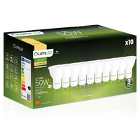 10x Žárovka LED GU10, 6W = 60W 580lm Teplá bílá 3000K 36° LUMILED
