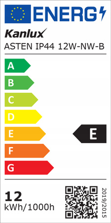 Koupelnové nástěnné svítidlo LED Povrchové svítidlo nad zrcadlo 12W 910lm 4000K Neutral Rectangular Black IP44 Asten Kanlux