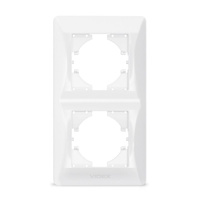 Horizontální rámeček pro zásuvky pro povrchovou montáž Dvojitá bílá BINERA VIDEX