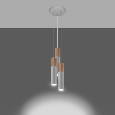 LED PABLO 3P Závěsné stropní svítidlo 3xGU10 Bílá SOLLUX