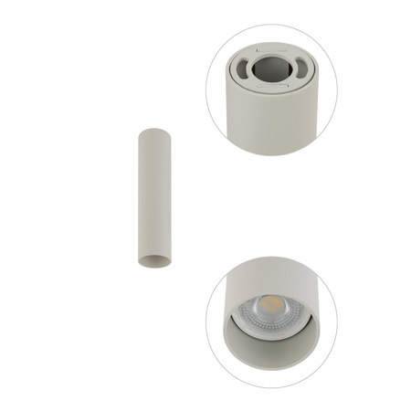 Povrchová montáž GU10 SPOT TUBA Grey FOURTY S 10883 Nowodvorski