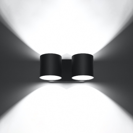 Nástěnné svítidlo LED ORBIS 2xG9 Nástěnné svítidlo horní spodní černé SOLLUX