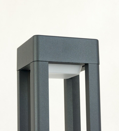 Venkovní stojací zahradní lampa POST ventilátor čtvercový FKW-500 GX53 50cm Su-Ma