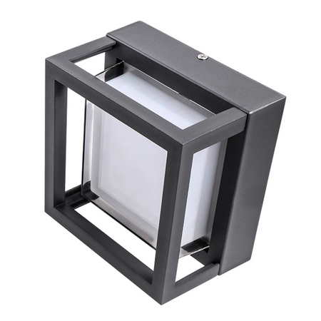 KANSAS LED nástěnná lampa zahradní lampa IP44 12W 4000K černá GOLDLUX (Polux)