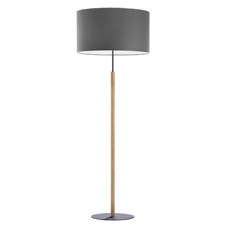 DEVA Grafitová dřevěná stojací lampa moderní E27 5218 TK Lighting