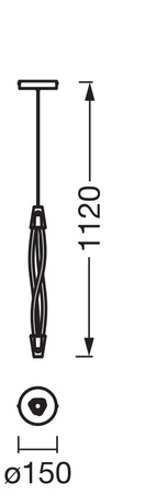 Dekorativní LED stropní závěsná lampa 18W 1800lm 3000K teplá stmívatelná převislá šedá dekorace Ledvance