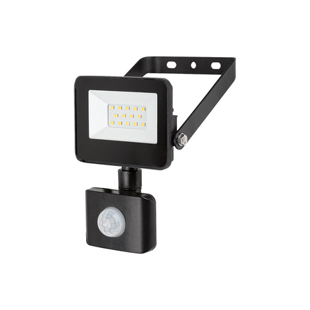 Reflektor LED 10W 900lm 4000K IP44 Černá FLOOD Pohyblivý se senzorem pohybu RABALUX