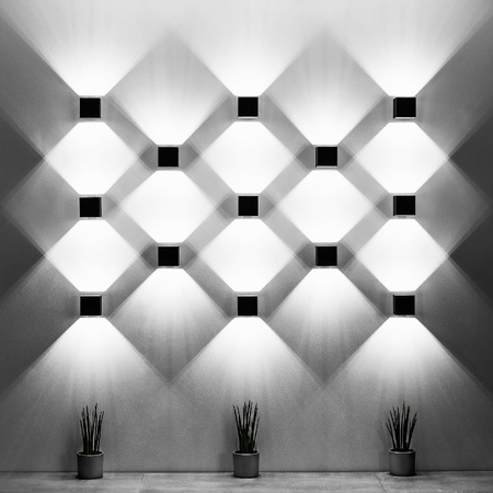 Nástěnné svítidlo QUAD 1 G9 Cube Up-Down Minimalist Grey SOLLUX