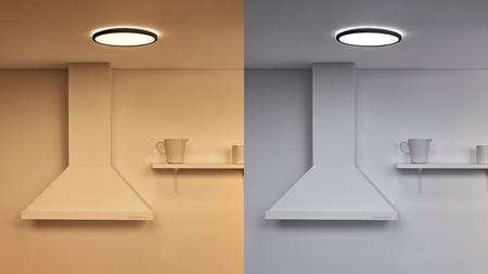 Plafond LED stropní svítidlo pro povrchovou montáž 22W CCT černé kulaté SMART WiFi WiZ