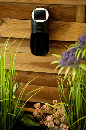 Solární zahradní nástěnná lampa LED fasádní lampa 5000K Senzor pohybu Černá