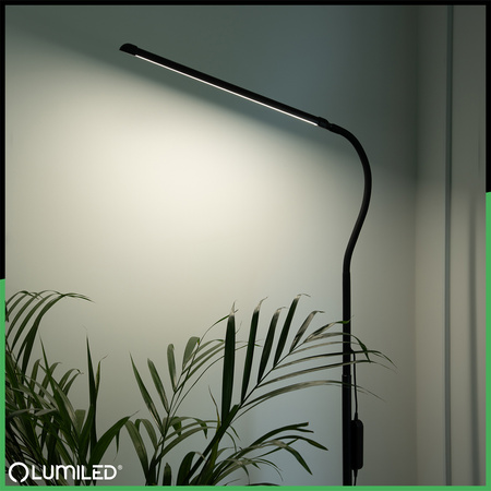 LED 14W CCT stmívatelná stojací lampa s nastavitelnou výškou LONGA 2 černá LUMILED