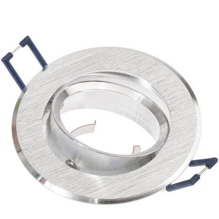 Halogenová svítidlo Nastavitelná, Kulatá + LED GU10 6W Stříbrná LUMILED