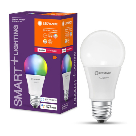 LED žárovka E27 A60 9W 806lm CCT RGB LEDVANCE SMART+ ZigBee Dimmable