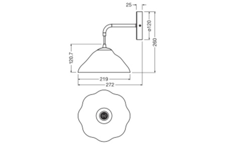 Dekorativní nástěnné svítidlo Nástěnná povrchová montáž E14 bílá Dekor Ledvance