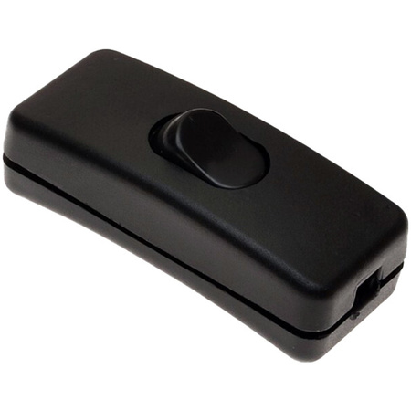 Přepínač vypínač kolébkový na kabelu, Černá LUMILED