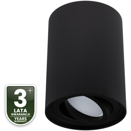 Povrchové Halogenové svítidlo GU10, SPOT TUBA 115mm Nastavitelná Kulatá Černá AMAT-L LUMILED