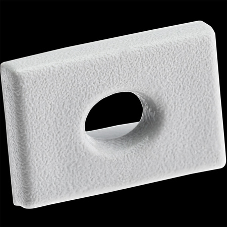 Záslepka pro Profil KM33, s Otvorem Stříbrná Plastová LUMILED