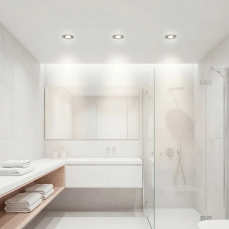 Halogenová Podhledové svítidlo GU10, MR16 Nastavitelná Kulatá Saténový Plech AURELI LUMILED