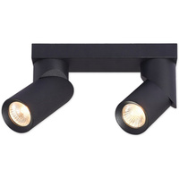 Nástěnné svítidlo 2x GU10 LED. pohyblivé. černé