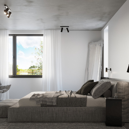 LED DIREZIONE GU10 Nástěnné svítidlo Moving black SOLLUX