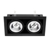 Halogenové pohyblivé svítidlo pod omítku 2x GU10 ES111 obdélníkové černé