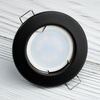 Halogenová Podhledové svítidlo GU10, MR16 Stálá Kulatá Černá Plech LUMILED
