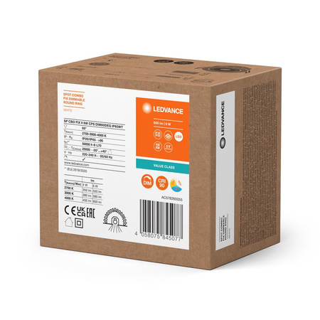 LED panelové bodové svítidlo 6W 600lm CCT stmívatelné Mesh White Downlight Slim Ledvance