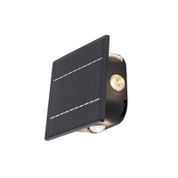 Venkovní solární nástěnná lampa LED 0,5 W 50 lm 3000-6000 K CCT Stmívatelná IP54 s časovačem soumraku Černá Moderní Emmenx Rabalux