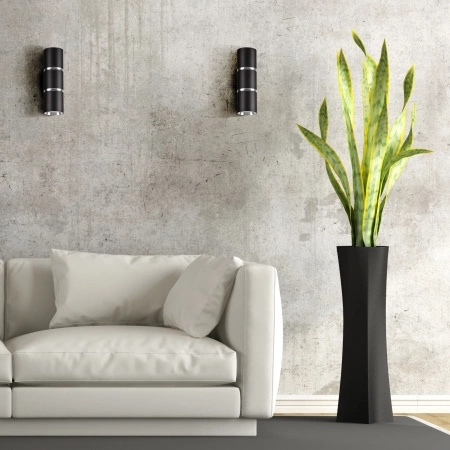 Nástěnné svítidlo Venkovní fasádní svítidlo 2 x GU10 Black Silver BAMBOO Sanico Goldlux